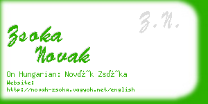 zsoka novak business card